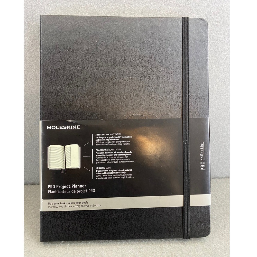 Moleskine Project Planner Undated Black Hard  PRO 7.5 x 10
